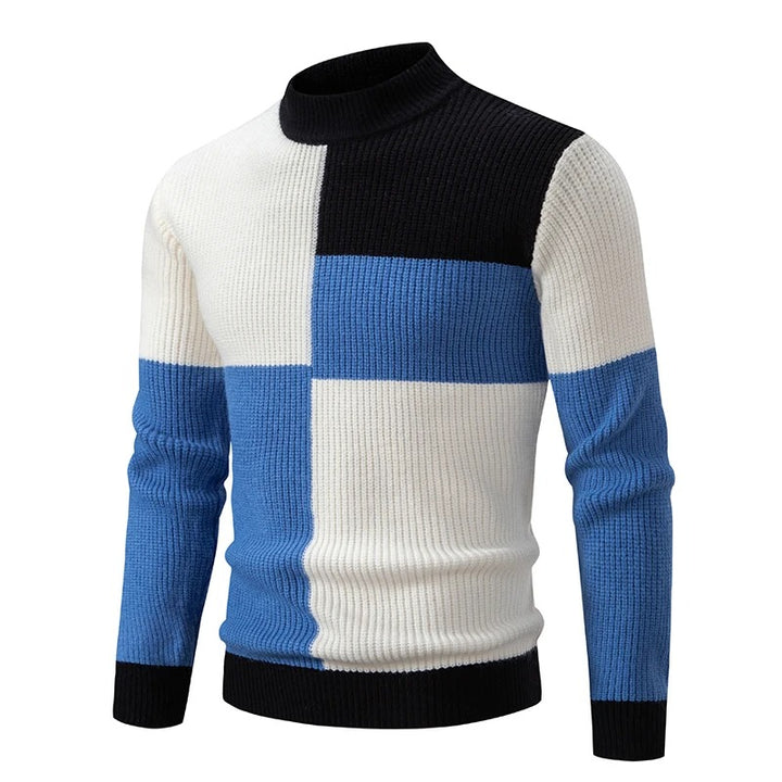 Farbblock-Strickpullover für Männer