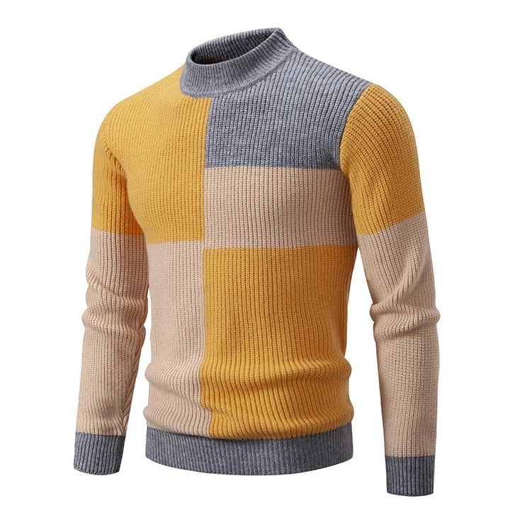 Farbblock-Strickpullover für Männer