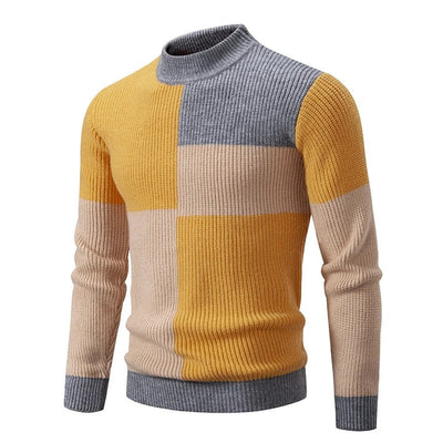 Farbblock-Strickpullover für Männer