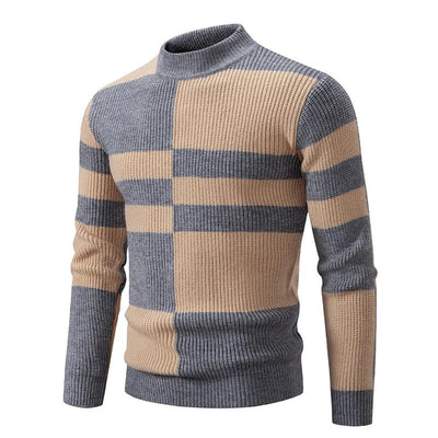 Farbblock-Strickpullover für Männer