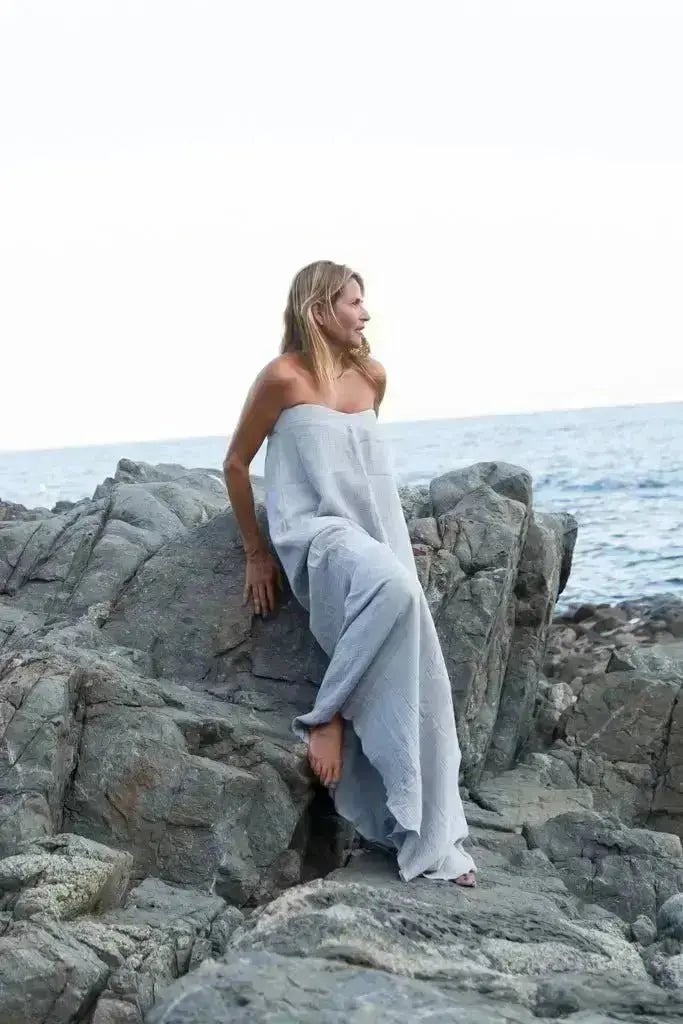 BreezeFlow Ärmelloses Maxikleid – Modernes Sommerkleid mit lockerer Passform