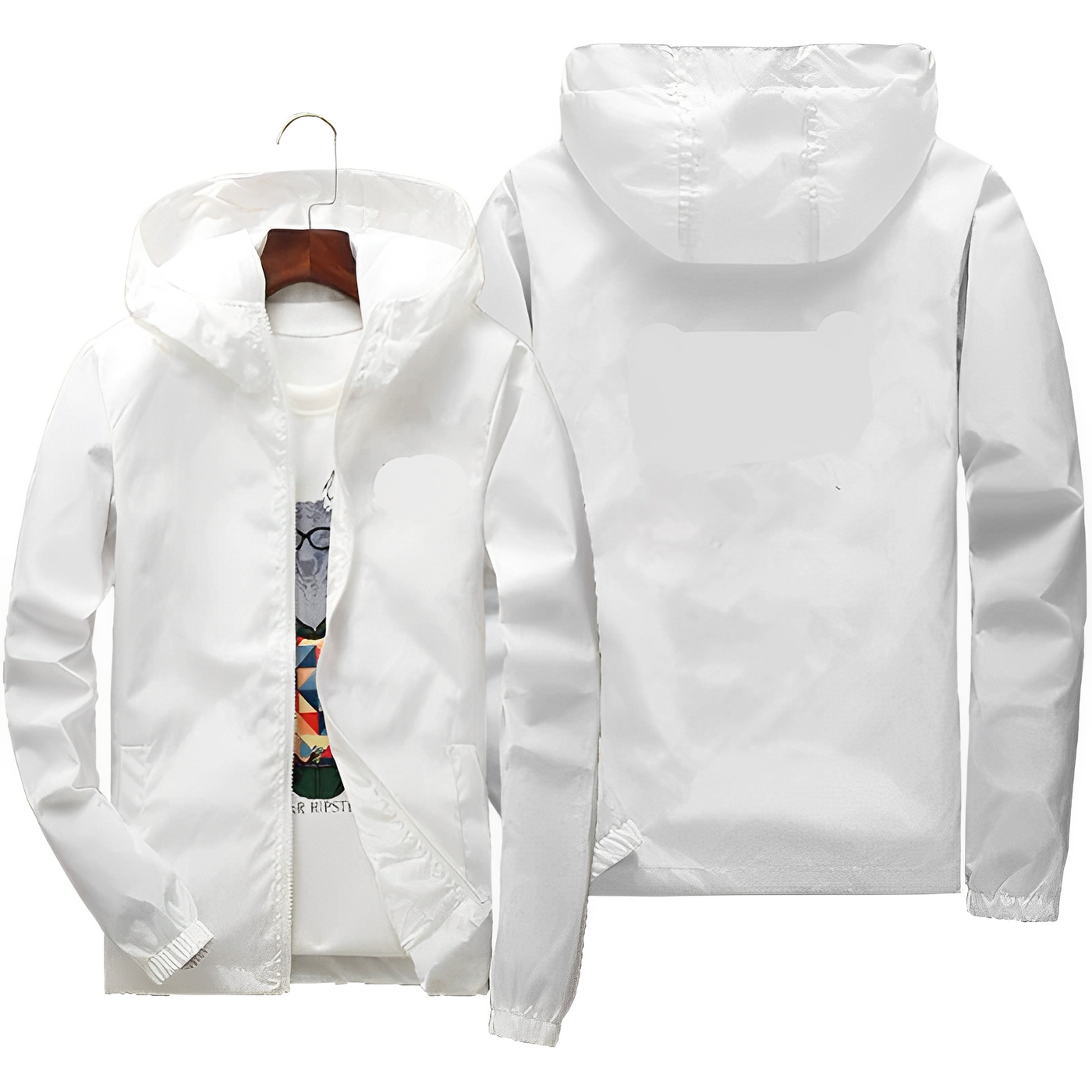 Windbreaker-Jacke mit Kapuze für Männer