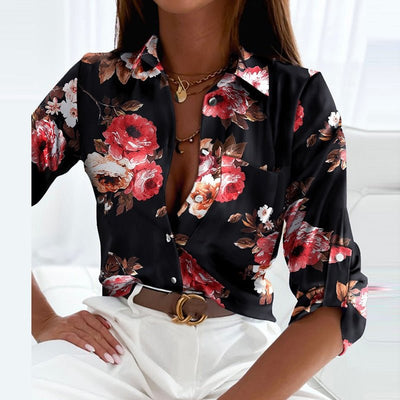 Auberta® | Stylische Bluse mit elegantem Umlegekragen, perfekt für Büro und Freizeit