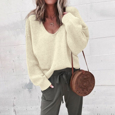 Chic V-Ausschnitt Pullover für Damen