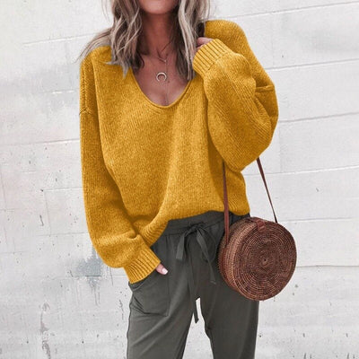 Chic V-Ausschnitt Pullover für Damen
