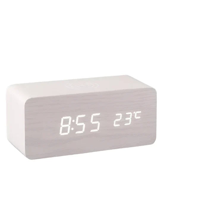 SmartGlow Bluetooth-geste gesteuertes LED-Wecker aus Holz