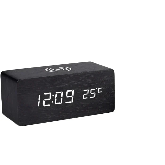 SmartGlow Bluetooth-geste gesteuertes LED-Wecker aus Holz
