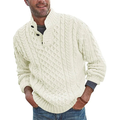 Rollkragenpullover mit Zopfmuster für Herren