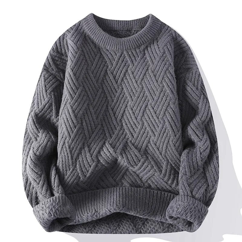 Klassischer Loose Fit-Strickpulloverfür Herren