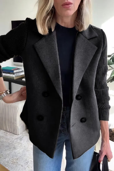 Blazer mit Strukturärmeln | Zweireihig | Moderner Schnitt
