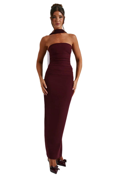 Seraphina Trägerlose Lange Kleid