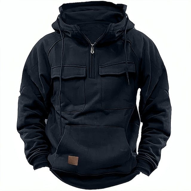Lässiger Zip-up Hoodie mit Tasche für Männer